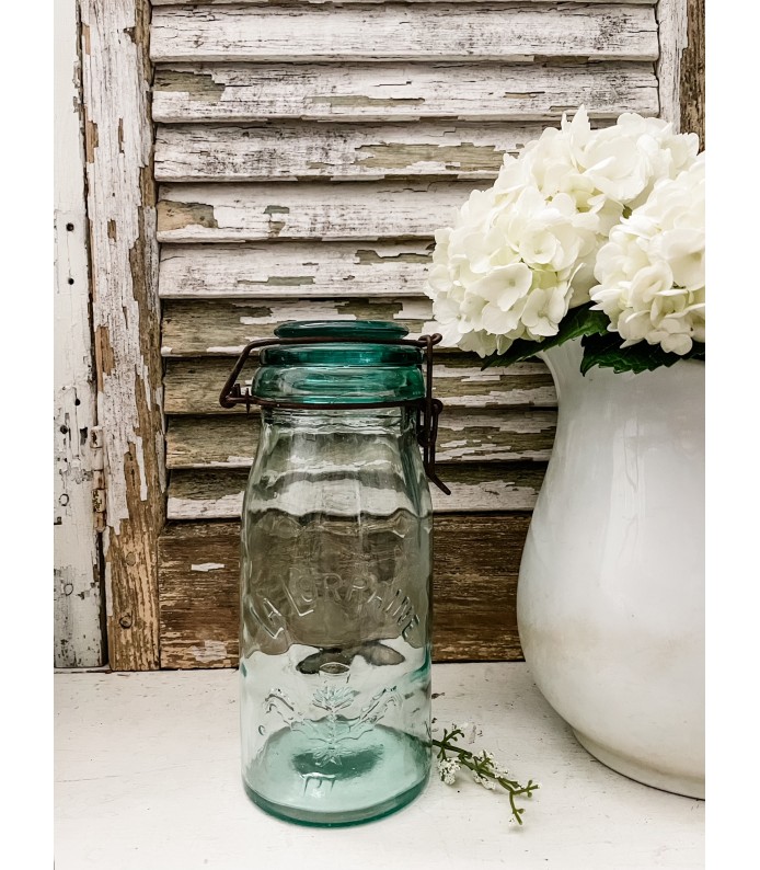 Antique/Vintage French La Lorraine Canning Jar , 1 Liter, Rare Find - LTD